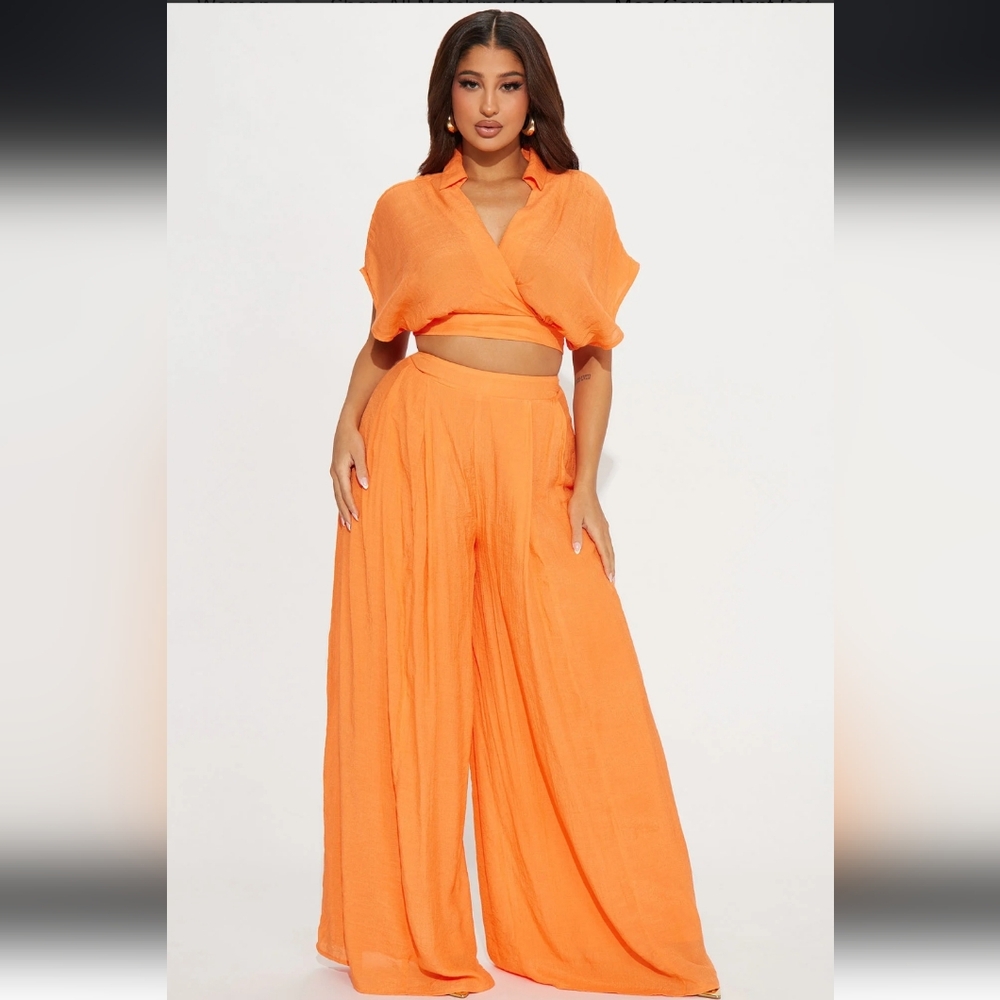 Mea Gauze Pant Set - Orange